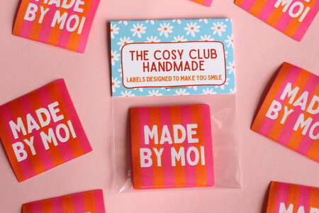 The Cosy Club Handmade - Made by Moi - 5 fun Woven Sewing Labels