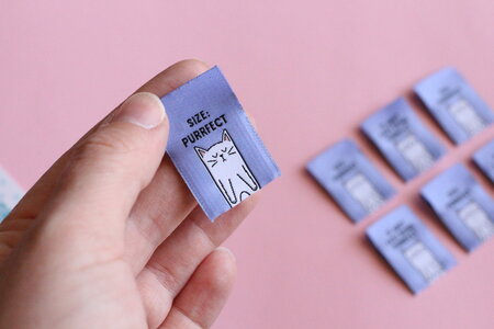 The Cosy Club Handmade - Purrfect Cat - 6 Double Sided Sewing Labels