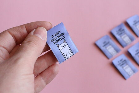 The Cosy Club Handmade - Purrfect Cat - 6 Double Sided Sewing Labels