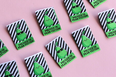The Cosy Club Handmade - Pressed to Pear-fection - 6 Double Sided Sewing Labels