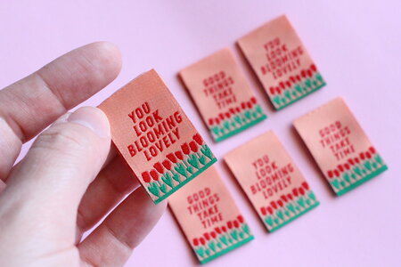 The Cosy Club Handmade - You Look Blooming Lovely - 6 Double Sided Sewing Labels