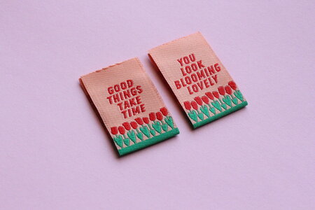 The Cosy Club Handmade - You Look Blooming Lovely - 6 Double Sided Sewing Labels