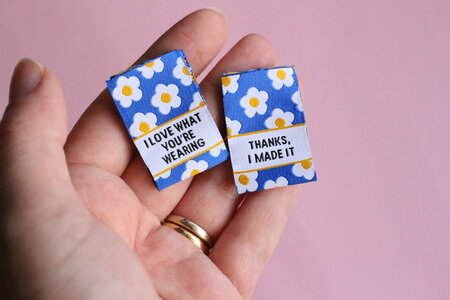 The Cosy Club Handmade - Flower Power Mixed Pack - 6 Double Sided Sewing Labels