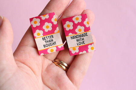 The Cosy Club Handmade - Flower Power Mixed Pack - 6 Double Sided Sewing Labels