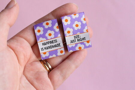 The Cosy Club Handmade - Flower Power Mixed Pack - 6 Double Sided Sewing Labels