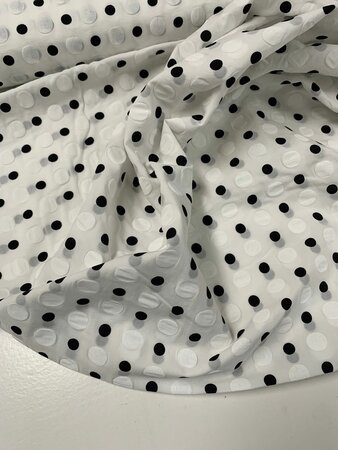 Kokka Japan - Dot Shrinkage Black/White - KATOEN