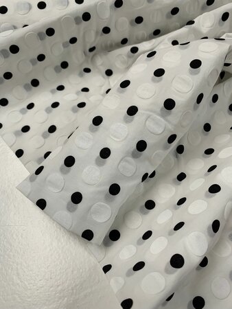 Kokka Japan - Dot Shrinkage Black/White - KATOEN