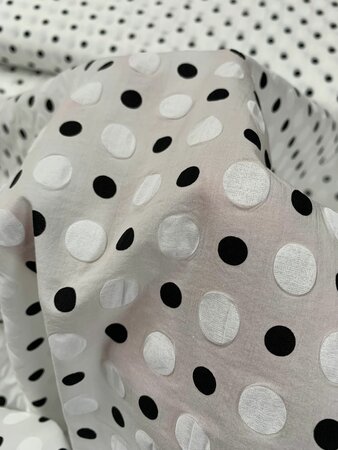 Kokka Japan - Dot Shrinkage Black/White - KATOEN