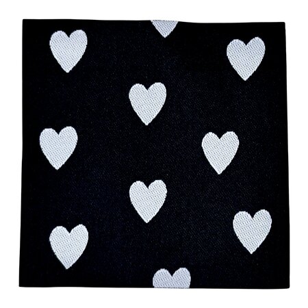 Loop&Label XXL - Hartjes Zwart/Wit