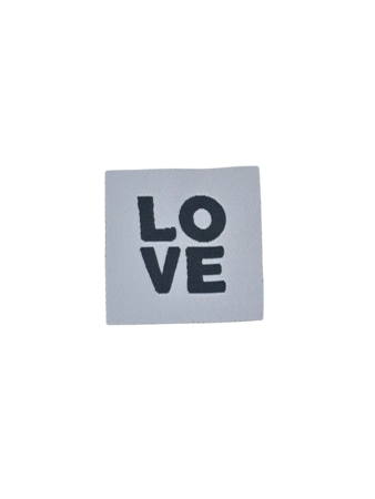 Loop&Label SMALL - Love Zwart/Wit