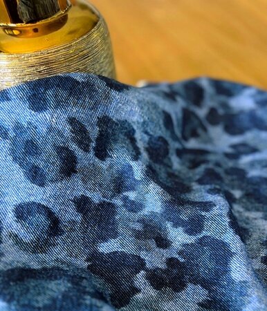 My Dress Made - Denim Leopard - Viscose Slub ECOVERO MIX