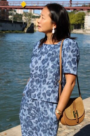 My Dress Made - Denim Leopard - Viscose Slub ECOVERO MIX