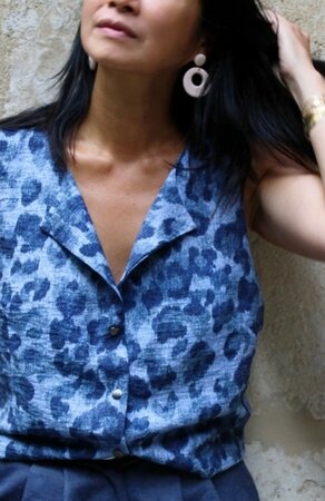 My Dress Made - Denim Leopard - Viscose Slub ECOVERO MIX