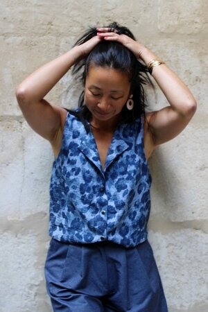 My Dress Made - Denim Leopard - Viscose Slub ECOVERO MIX