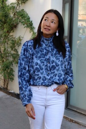 My Dress Made - Denim Leopard - Viscose Slub ECOVERO MIX