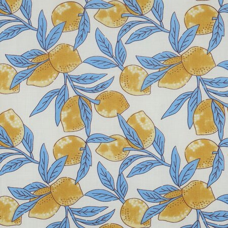 COUPON 60CM Verhees - Lemon - BLOKPRINT KATOEN