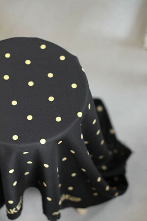 Mind the MAKER - Jolly Dots Black/gold - ECOVERO™ VISCOSE CREPE