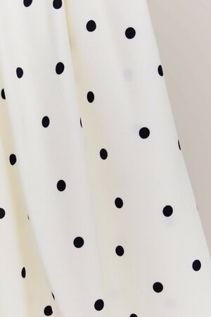 Mind the MAKER - Jolly Dots Creamy White/black - ECOVERO™ VISCOSE CREPE