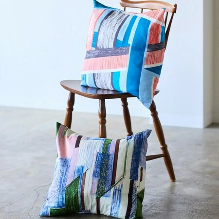 Kokka Japan / Keshiki - Office street Pink/Blue - 30 VIYELLA KATOEN