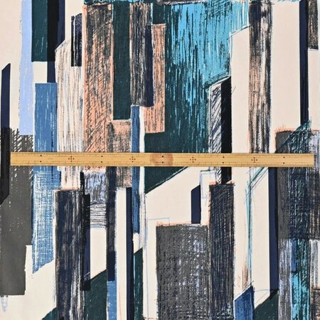 Kokka Japan / Keshiki - Office street Pink/Blue - 30 VIYELLA KATOEN