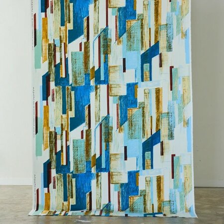 Kokka Japan / Keshiki - Office street Blue/Yellow - 30 VIYELLA KATOEN