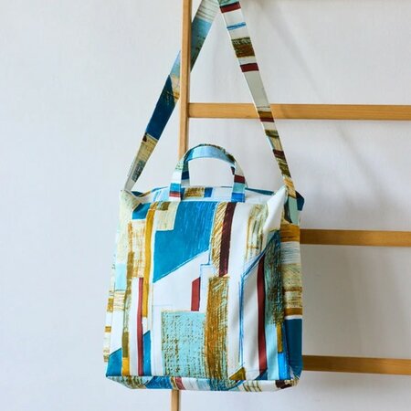 Kokka Japan / Keshiki - Office street Blue/Yellow - 30 VIYELLA KATOEN