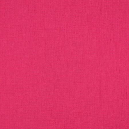Verhees GOTS  - FUCHSIA - Double Gauze/hydrofiel (GOTS)