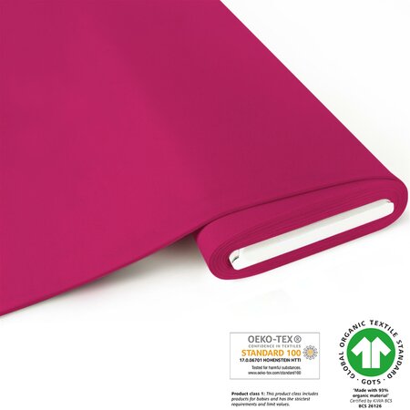 COUPON 70cm Fabrilogy - Pink - GOTS jersey