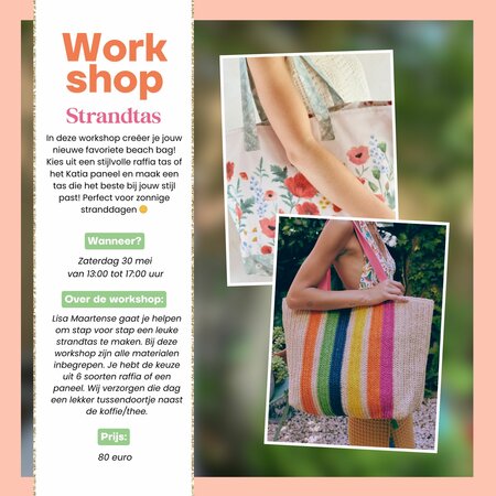 WORKSHOP Raffia / Strandtas : zaterdag 30 mei 2026