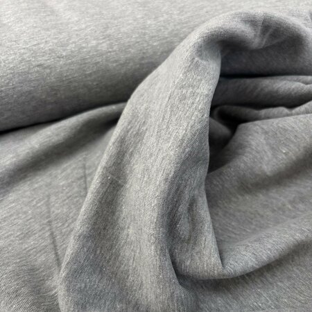 Fabrilogy - Light Grey - Melange Brushed French Terry