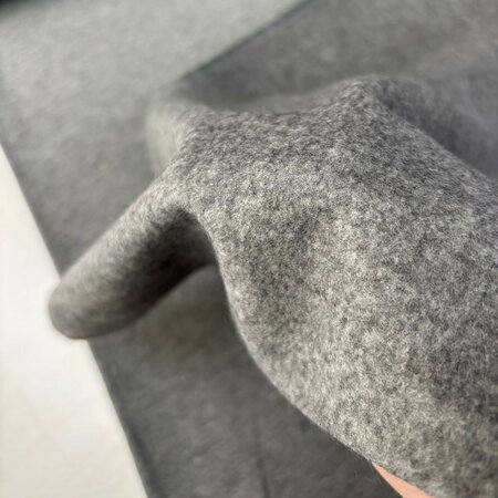 Fabrilogy - Light Grey - Melange Brushed French Terry