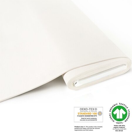 COUPON 110cm Fabrilogy - White - GOTS jersey
