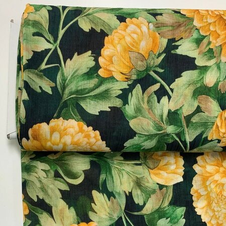 KNEUSJE 70CM Toptex - Charcoal Chrysanthemum STRUCTURED VISCOSE 