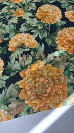 KNEUSJE 70CM Toptex - Charcoal Chrysanthemum STRUCTURED VISCOSE 