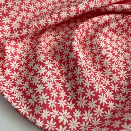 COUPON 50cm Cloud9 - Tiny Daisies Pink - BOHEMIAN PARADISE - COTTON biokatoen