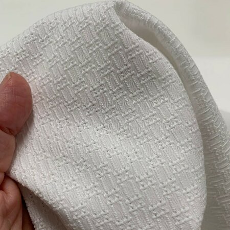 COUPON 60cm Kokka Japan - Broderie Leno Cloth WHITE - KATOEN