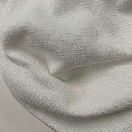 COUPON 60cm Kokka Japan - Broderie Leno Cloth WHITE - KATOEN