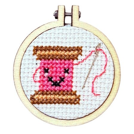 Cross Stitch Mini Kit - You make me sew happy!