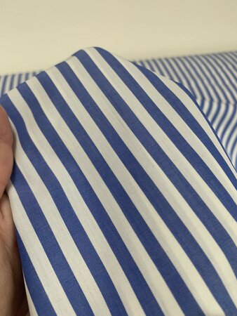 DEADSTOCK Striped Blue COTTON POPLIN