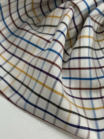 DEADSTOCK Autumn Checked COTTON POPLIN