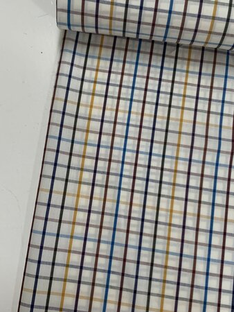 DEADSTOCK Autumn Checked COTTON POPLIN