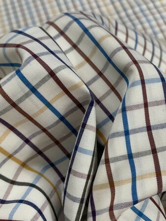DEADSTOCK Autumn Checked COTTON POPLIN