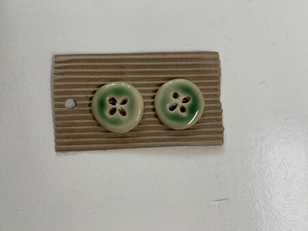 2 stuks Green Big knopen - 28mm - handmade