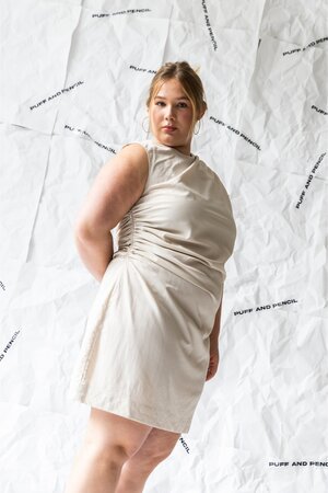 Puff and Pencil - Ruched Dress