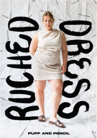Puff and Pencil - Ruched Dress