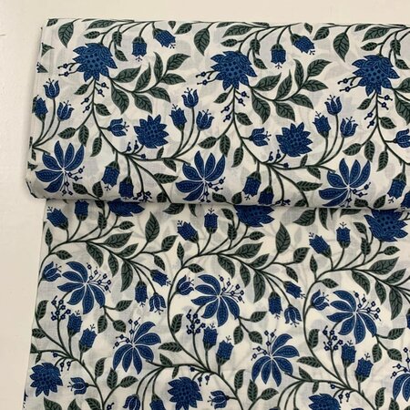 Blue Thistle - Indiase Blokprint Katoen
