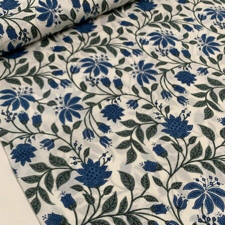 Blue Thistle - Indiase Blokprint Katoen
