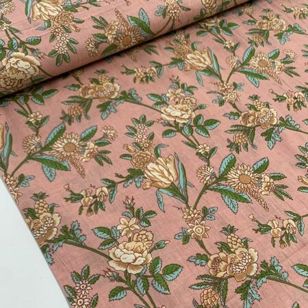 Everlasting Flower - Indiase Blokprint Katoen