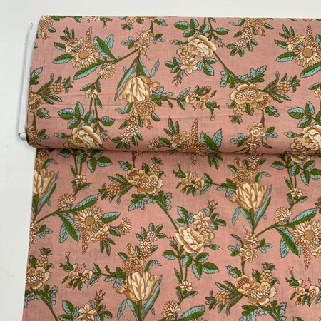 Everlasting Flower - Indiase Blokprint Katoen