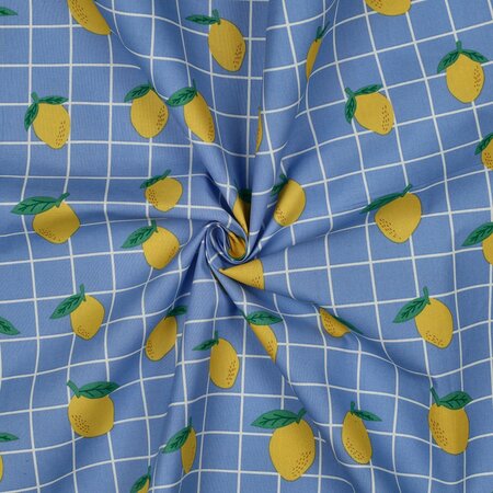 Verhees - Squared Lemons COATED COTTON